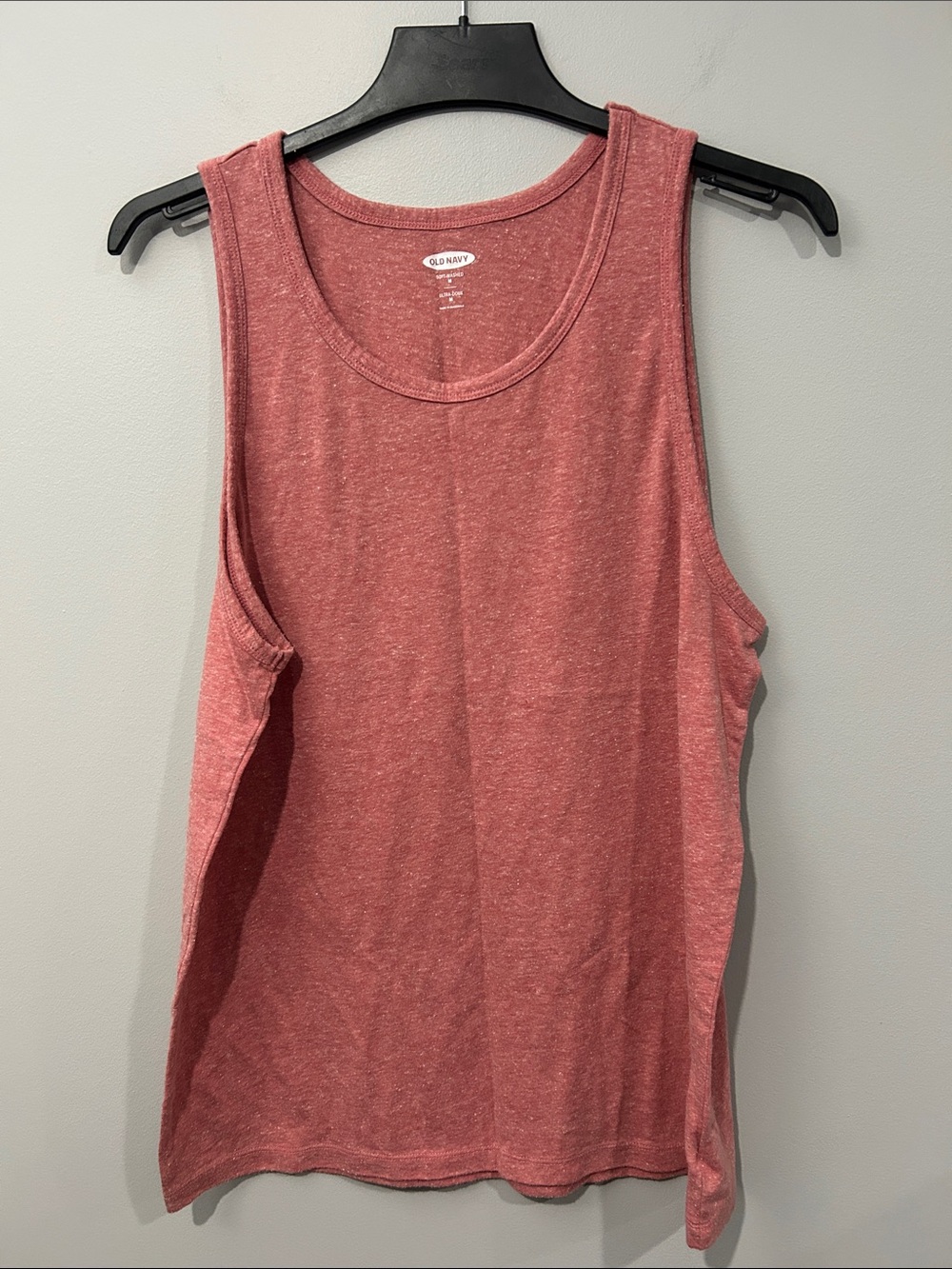 Old Navy Men's Heathered Red Tank Top